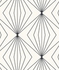 Seabrook Designs Diamond Vector Ebony & Eggshell Wallpaper