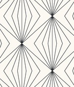 Seabrook Designs Diamond Vector Ebony & Eggshell Wallpaper