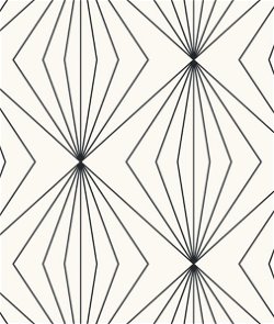 Seabrook Designs Diamond Vector Ebony & Eggshell Wallpaper