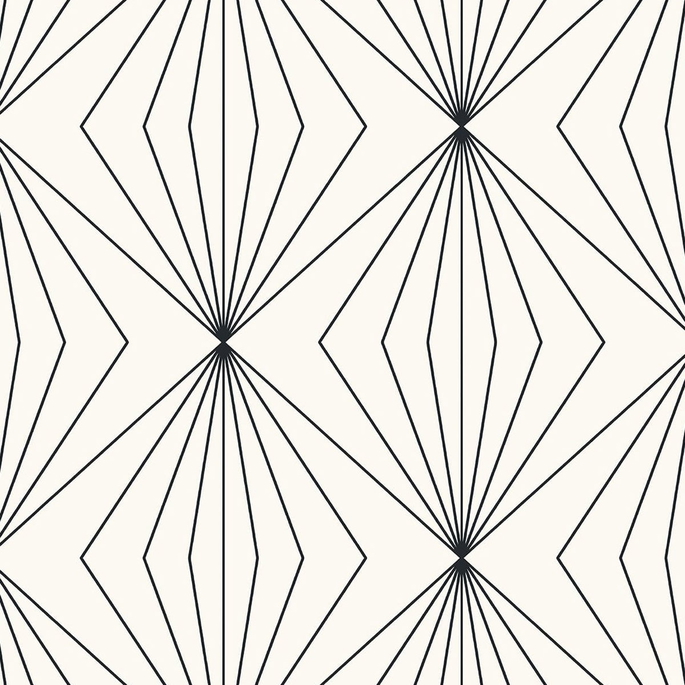 Seabrook Designs Diamond Vector Ebony &amp; Eggshell Wallpaper image 1 of 3