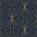 Seabrook Designs Diamond Vector Navy Blue & Metallic Gold Wallpaper