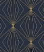 Seabrook Designs Diamond Vector Navy Blue & Metallic Gold Wallpaper