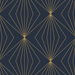 Seabrook Designs Diamond Vector Navy Blue &amp; Metallic Gold Wallpaper thumbnail image 1 of 3