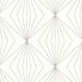 Seabrook Designs Diamond Vector Metallic Silver &amp; Eggshell Wallpaper thumbnail image 1 of 4