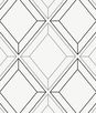 Seabrook Designs Linework Gem Metallic Silver & Ebony Wallpaper