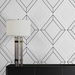 Seabrook Designs Linework Gem Metallic Silver &amp; Ebony Wallpaper thumbnail image 3 of 4