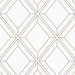 Seabrook Designs Linework Gem Metallic Silver & Gold Wallpaper