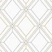 Seabrook Designs Linework Gem Metallic Silver &amp; Gold Wallpaper thumbnail image 1 of 4