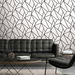 Seabrook Designs Metro Vector Ebony &amp; Morning Fog Wallpaper thumbnail image 2 of 4
