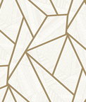 Seabrook Designs Metro Vector Metallic Gold & Morning Fog Wallpaper