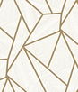 Seabrook Designs Metro Vector Metallic Gold & Morning Fog Wallpaper