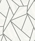 Seabrook Designs Metro Vector Metallic Silver & Morning Fog Wallpaper