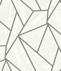 Seabrook Designs Metro Vector Metallic Silver & Morning Fog Wallpaper