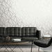Seabrook Designs Metro Vector Metallic Silver &amp; Morning Fog Wallpaper thumbnail image 2 of 4
