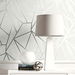 Seabrook Designs Metro Vector Metallic Silver &amp; Morning Fog Wallpaper thumbnail image 4 of 4