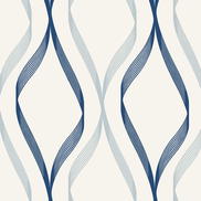 Seabrook Designs Wave Ogee Celtic Blue & Dewdrop Wallpaper