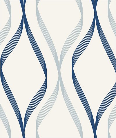 Seabrook Designs Wave Ogee Celtic Blue & Dewdrop Wallpaper