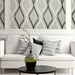 Seabrook Designs Wave Ogee Fog Grey &amp; Ebony Wallpaper thumbnail image 2 of 4
