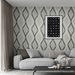 Seabrook Designs Wave Ogee Fog Grey &amp; Ebony Wallpaper thumbnail image 3 of 4