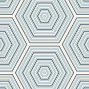 Seabrook Designs Hex Topography Sky Blue & Argos Grey Wallpaper