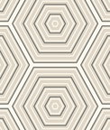 Seabrook Designs Hex Topography Lunar Rock & Argos Grey Wallpaper