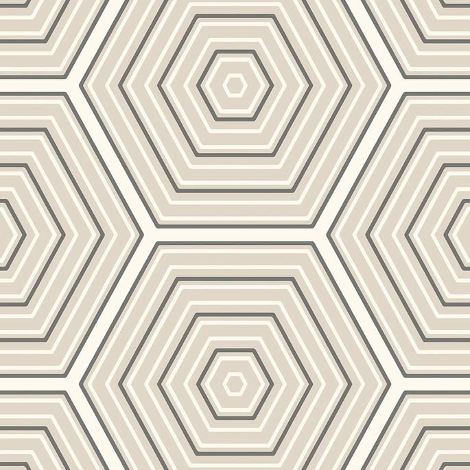 Seabrook Designs Hex Topography Lunar Rock &amp; Argos Grey Wallpaper image 1 of 3