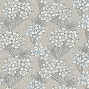 Seabrook Designs Floral Vine Daydream Grey & Carolina Blue Wallpaper