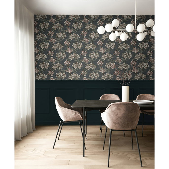 Seabrook Designs Floral Vine Smoke &amp; Laurel Green Wallpaper image 4 of 4