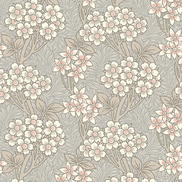 Seabrook Designs Floral Vine Daydream Grey & Rose Petal Wallpaper