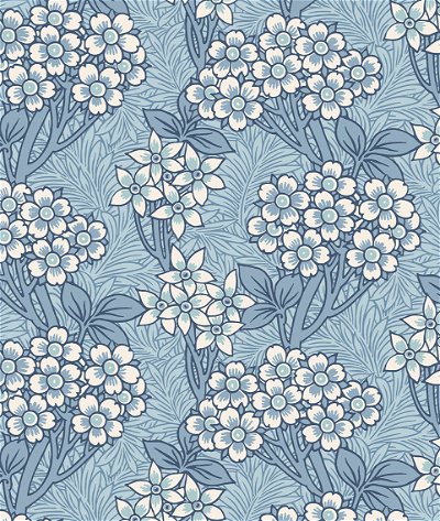 Seabrook Designs Floral Vine Sky Blue Wallpaper