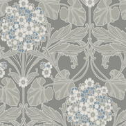 Seabrook Designs Floral Hydrangea Daydream Grey & Carolina Blue Wallpaper