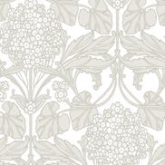 Seabrook Designs Floral Hydrangea Pale Oak & Pearl Wallpaper