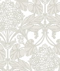 Seabrook Designs Floral Hydrangea Pale Oak & Pearl Wallpaper