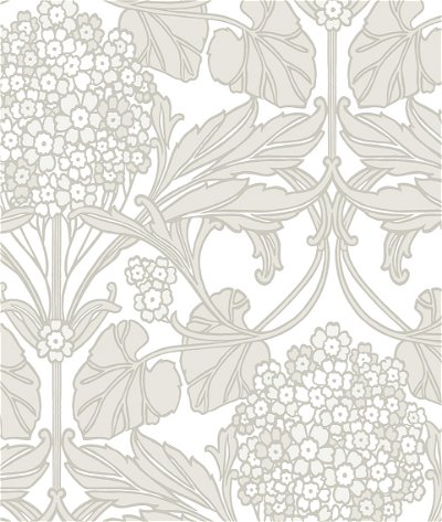 Seabrook Designs Floral Hydrangea Pale Oak & Pearl Wallpaper