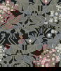 Seabrook Designs Floral Hydrangea Ebony & Rose Wallpaper