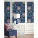Seabrook Designs Floral Hydrangea Naval Blue &amp; Raspberry Wallpaper thumbnail image 3 of 3