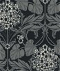Seabrook Designs Floral Hydrangea Ebony & Charcoal Wallpaper