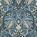Seabrook Designs Bird Scroll Navy & Beige Wallpaper