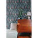 Seabrook Designs Bird Scroll Aegean Teal &amp; Coral Wallpaper thumbnail image 3 of 4