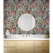 Seabrook Designs Acanthus Garden Marine Blue &amp; Watermelon Wallpaper thumbnail image 2 of 4