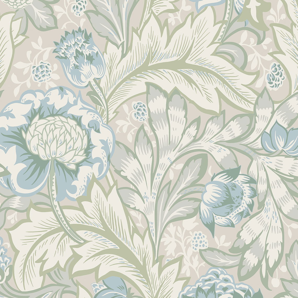 Image of Acanthus Wallpaper, designed by William Morris (1834-96) by  Morris, William (1834-96)