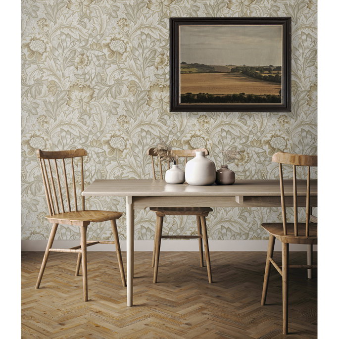 Seabrook Designs Acanthus Garden Warm Neutral Wallpaper image 2 of 3