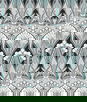Seabrook Designs Dragonfly Damask Ebony & Aqua Wallpaper