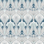 Seabrook Designs Dragonfly Damask Aegean Blue & Dewdrop Wallpaper