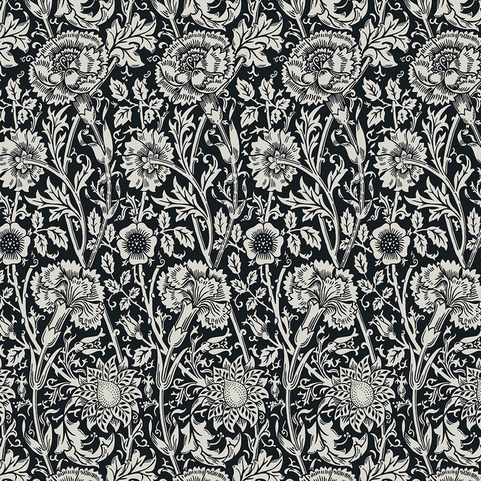 Seabrook Designs Tonal Floral Trail Ebony Wallpaper image 1 of 3