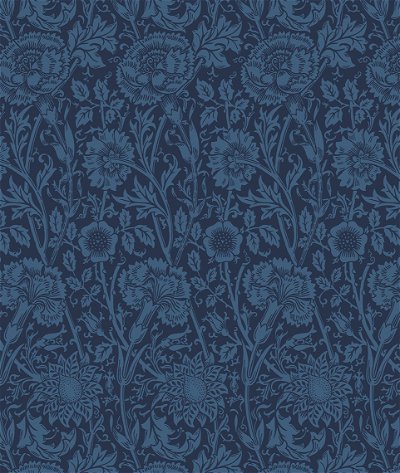 Seabrook Designs Tonal Floral Trail Marine Blue Wallpaper