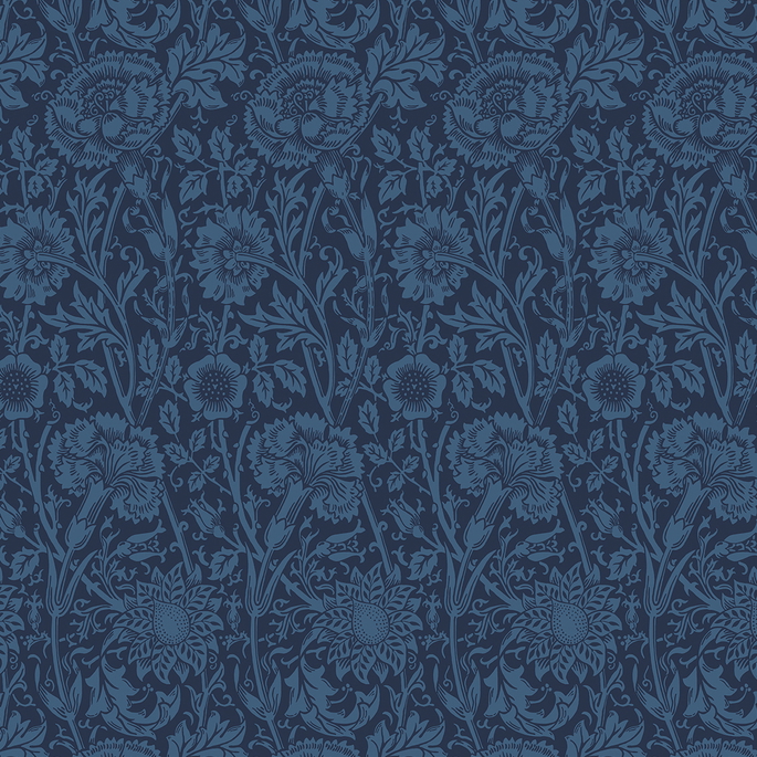 Seabrook Designs Tonal Floral Trail Marine Blue Wallpaper image 1 of 3
