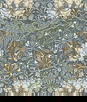 Seabrook Designs Ogee Flora Blue Lake & French Vanilla Wallpaper