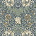 Seabrook Designs Ogee Flora Blue Lake &amp; French Vanilla Wallpaper thumbnail image 1 of 4