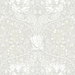 Seabrook Designs Ogee Flora Swiss Coffee & Light Grey Wallpaper